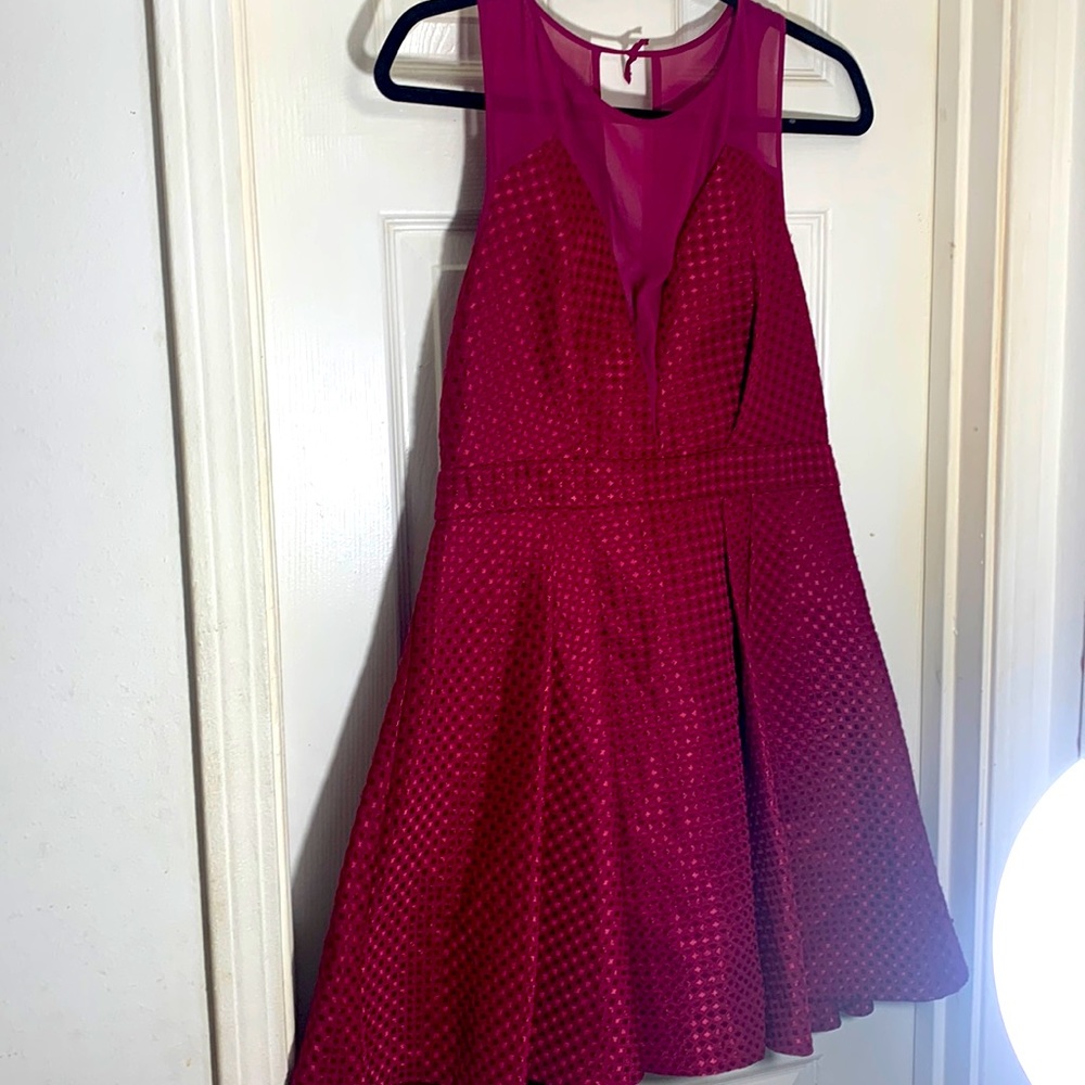 Bcbgeneration Crushed Berry, Open Back, Pleated, … - image 1